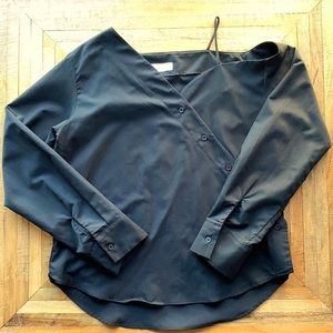 OAK + FORT Off Shoulder Asymmetrical Blouse